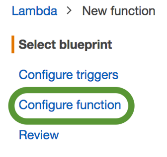 AWS Lambda Configure