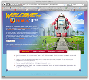 Скриншот Firefox 3 Beta 5