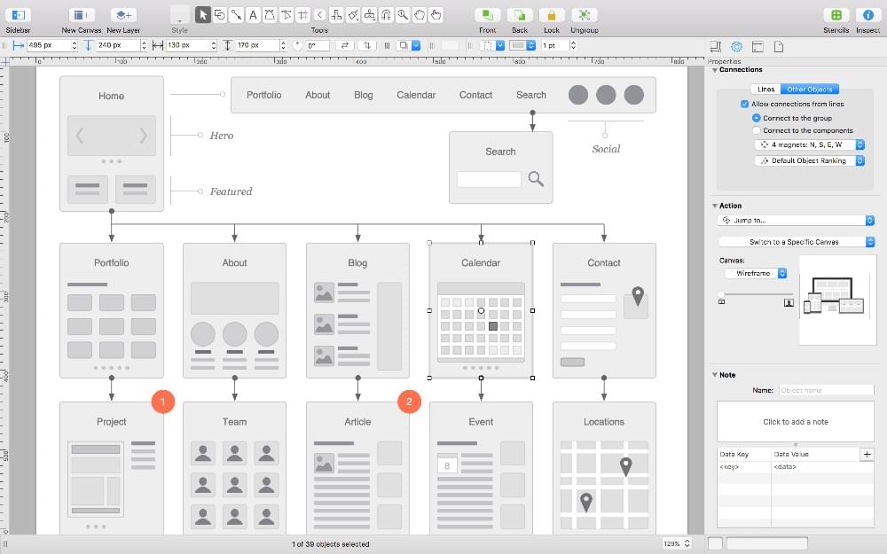 Интерфейс OmniGraffle