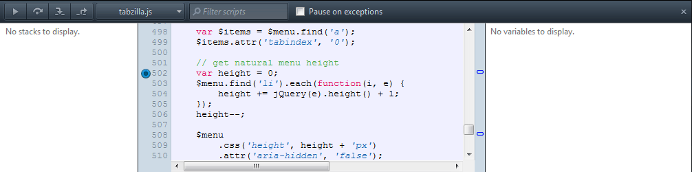 JavaScript отладчик