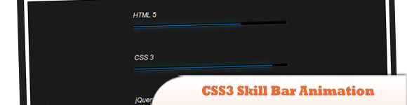 CSS3 Skill Bar Анимация