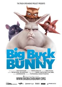 Big Buck Bunny: полностью создан в Blender.