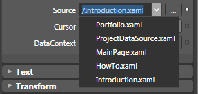 Свойство Source определяет, какой XAML-файл будет отображаться во фрейме во время выполнения.