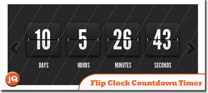 JQuery Flip Clock Таймер обратного отсчета