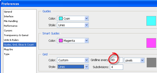 Grid-Preferences