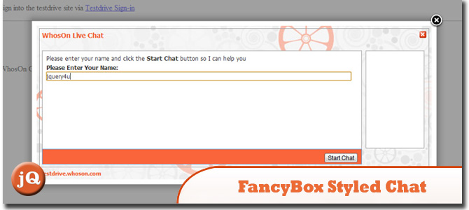 jQuery - FancyBox Styled Chat