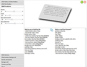 Скриншот CSS3 Playground