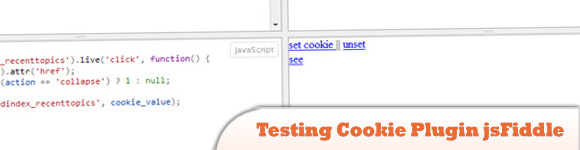 Тестирование Cookie Плагин jsFiddle