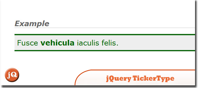jQuery TickerType