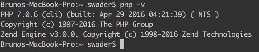 PHP 7 работает на OS X