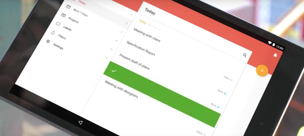 Снимок экрана Todoist