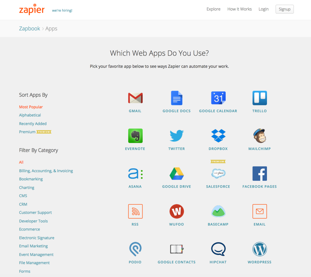 Zapier Apps