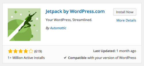 Jetpack WordPress Plugin Installation