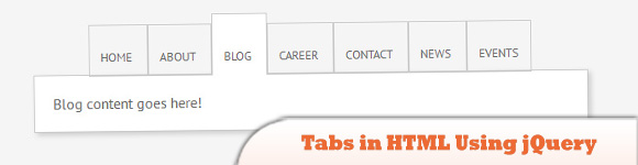 Вкладки в HTML с помощью jQuery