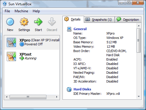 VirtualBox VM Manager