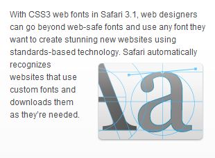 скриншот из объявления Apple Safari 3.1