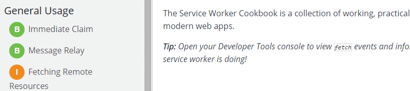 ServiceWorker Cookbook