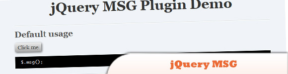 Плагин jQuery MSG