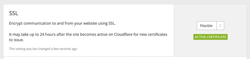 CloudFlare Гибкий SSL