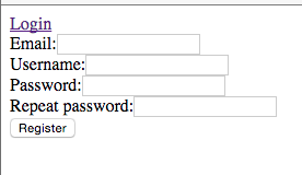 Registration form