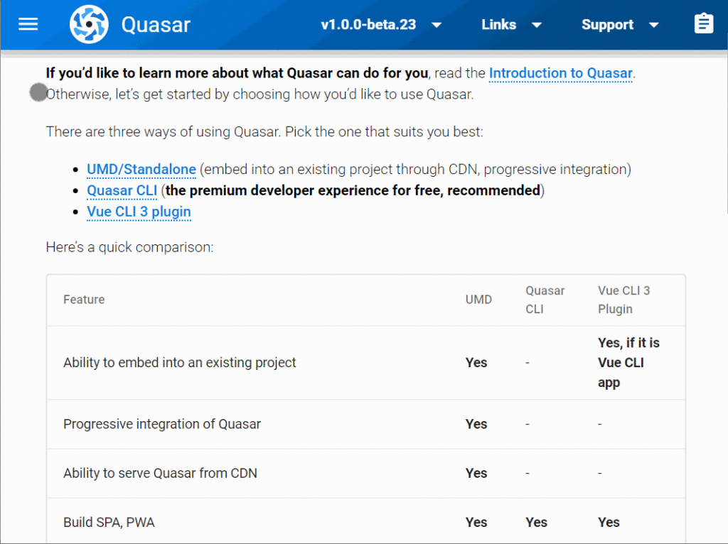 Страница из документов Quasar