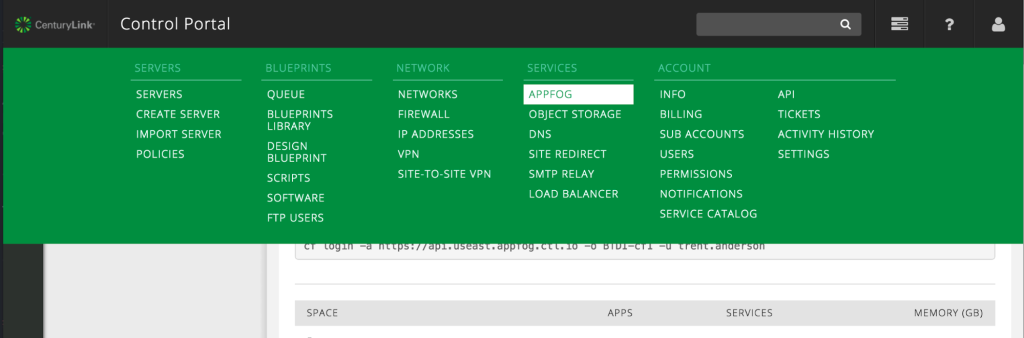 Панель управления CenturyLink