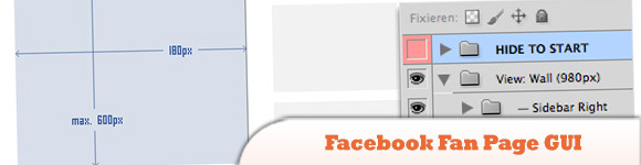 Фан-страница Facebook с графическим интерфейсом