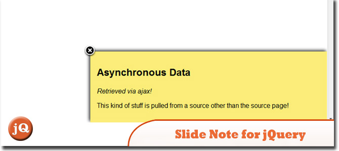 Слайд Примечание для JQuery