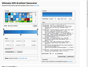 Скриншот Ultimate CSS Gradient Generator