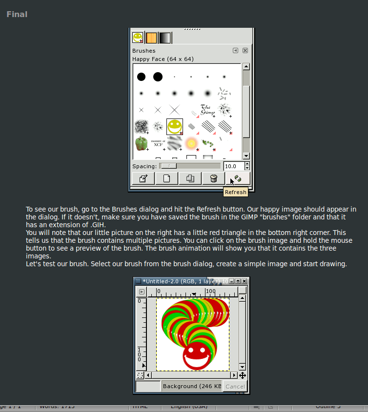 Создание пользовательских кистей в GIMP.