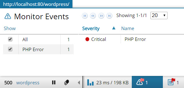 Z-Ray Monitor Events