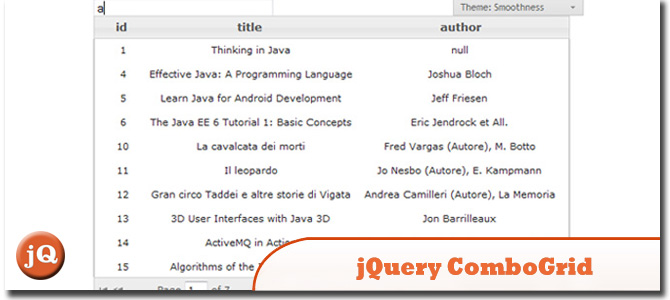 Плагин jQuery ComboGrid