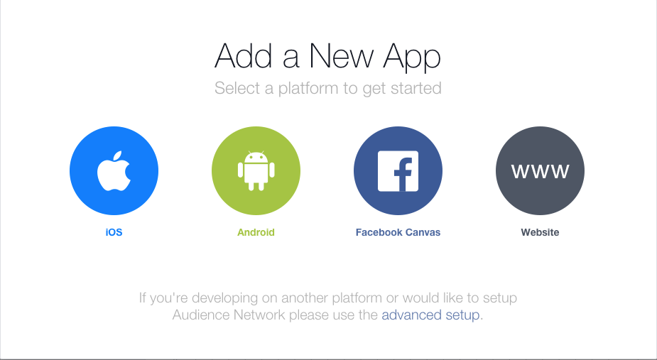 Добавление нового приложения в Facebook
