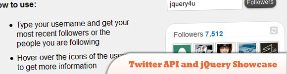 API Twitter и jQuery Showcase