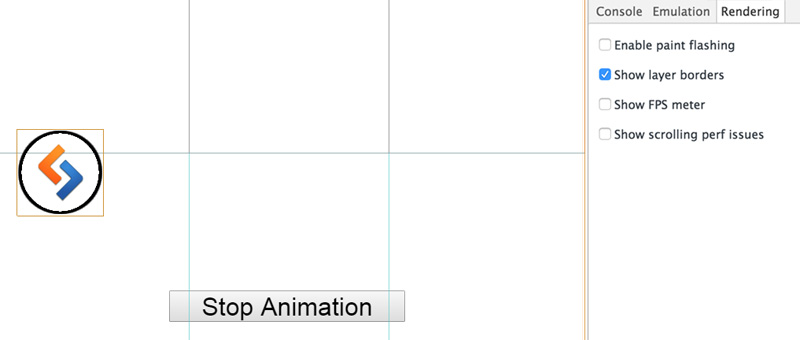 Показать границы слоя во время анимации с помощью CSS трансформации