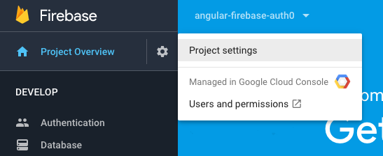 Настройка проекта Firebase