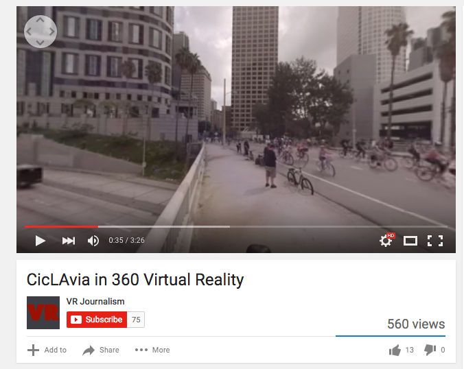 Youtube: CicLAvia в 360 VR