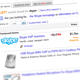 Распродажа eBay в Skype