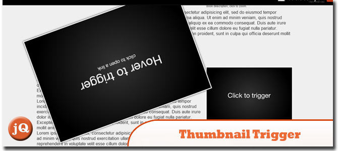 JQuery Thumbnail Trigger