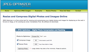 JPEG-Optimizer - это бесплатный онлайн-инструмент для изменения размера и сжатия ваших цифровых фотографий и изображений.