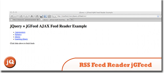 RSS Feed Reader с jQuery и jGFeed