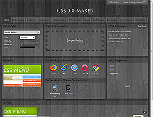 Скриншот создателя CSS 3.0