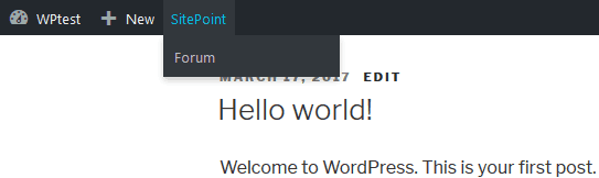 Индивидуальная панель инструментов WordPress