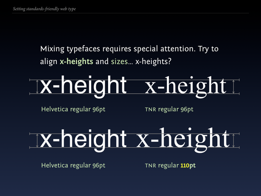 Слайд 88 из стандартного веб-типа: x-heights