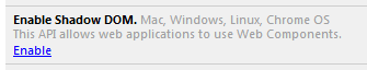 Включение теневого DOM в Chrome 20