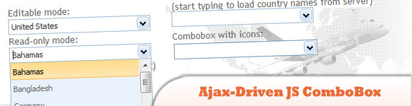 Ajax-управляемый JavaScript ComboBox