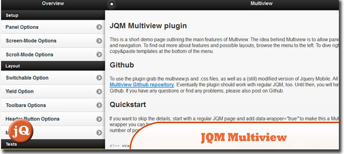 JQM Multiview Плагин