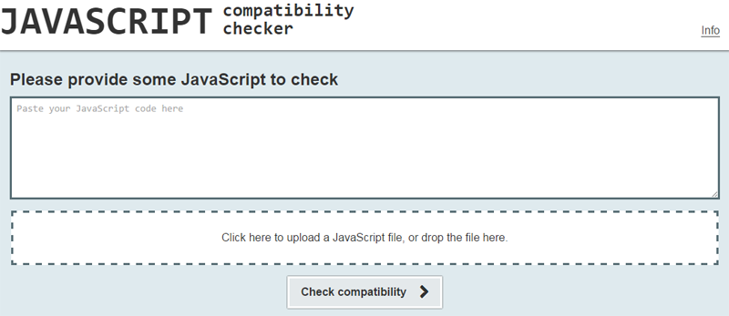 Проверка совместимости JavaScript