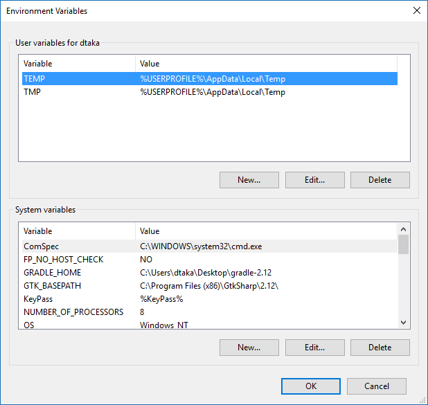 Text variables. Environment variables. Gradle install. Создайте переменную среды PTC_D_License_file. GTK Sharp.