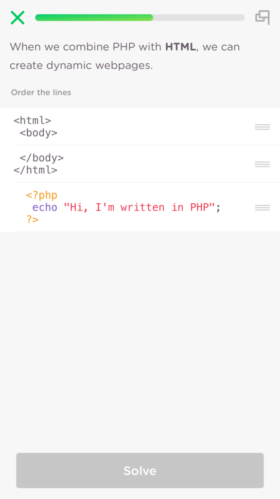 Изменение порядка PHP и HTML кода